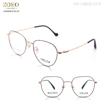 RETRO STYLE OPTICAL FRAME WITH TITANIUM TEMPLES