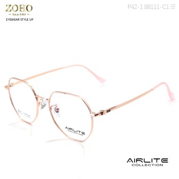 RETRO STYLE OPTICAL FRAME WITH TITANIUM TEMPLES