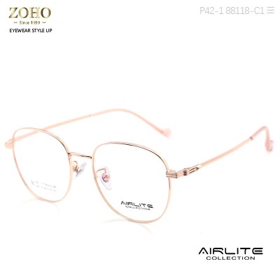 RETRO STYLE OPTICAL FRAME WITH TITANIUM TEMPLES