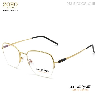 METAL MATERIAL HALF RIM OPTICAL FRAME WITH SPECIAL HINGE