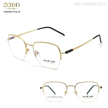 METAL MATERIAL HALF RIM OPTICAL FRAME WITH SPECIAL HINGE