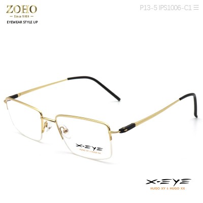 METAL MATERIAL HALF RIM OPTICAL FRAME WITH SPECIAL HINGE