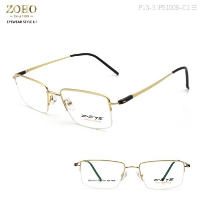 METAL MATERIAL HALF RIM OPTICAL FRAME WITH SPECIAL HINGE