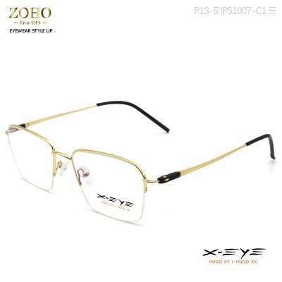 METAL MATERIAL HALF RIM OPTICAL FRAME WITH SPECIAL HINGE