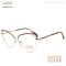 ESTEE BRAND METAL CAT EYE FRAME WITH ACETATE TEMPLE FASHION SHAPE