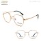 METAL MATERIAL OPTICAL FRAME RETRO TRENDY DESIGN WITH ACETATE TEMPLE TIP
