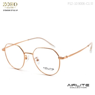 EYEWEAR SUPPLIERS METAL MATERIAL OPTICAL FRAME RETRO DESIGN WITH ACETATE TEMPLE TIP