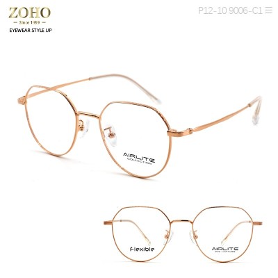 EYEWEAR SUPPLIERS METAL MATERIAL OPTICAL FRAME RETRO DESIGN WITH ACETATE TEMPLE TIP