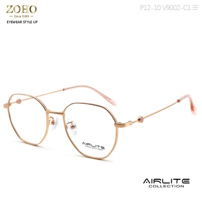 METAL MATERIAL OPTICAL FRAME RETRO DESIGN WITH ACETATE TEMPLE TIP