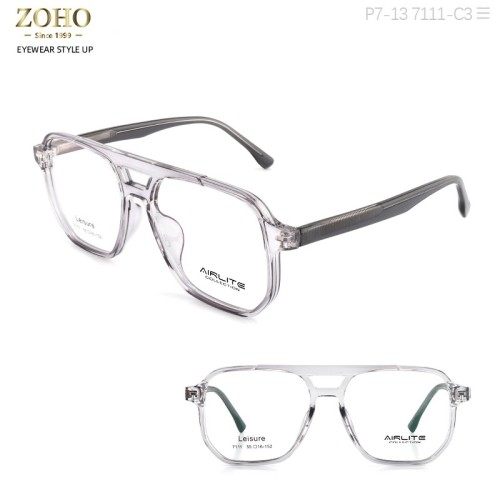 TR MATERIAL OPTICAL FRAME WITH ACETATE TEMPLE DOUBLE BRIDGE