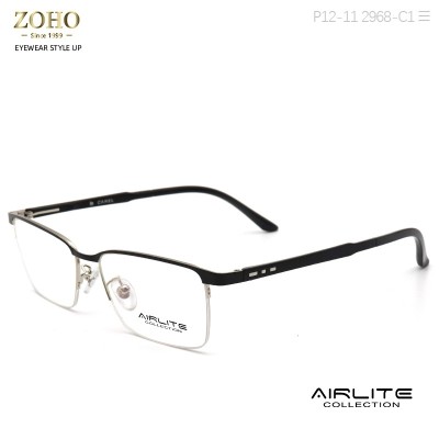 RETRO STYLE METAL OPTICAL FRAME WITH TR TEMPLE TIP FOR UNISEX AIRLITE BRAND