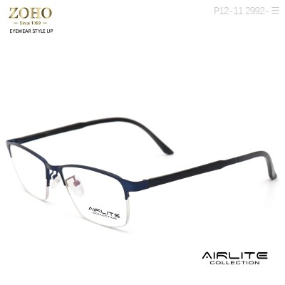 Retro Style Metal Optical Frame With TR Temple Tip for Unisex Eyewear