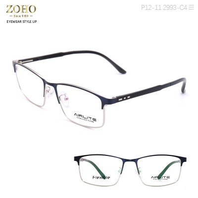 Retro Style Metal Optical Frame With TR Temple Tip for Unisex Zohoglasses