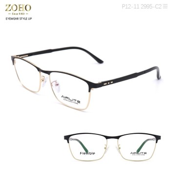 Retro Style Metal Optical Frame With Square Shape Unisex Airlite Brand