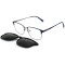 Magnetic Spectacle Glasses Driving Metal Clip On Sunglasses Frame