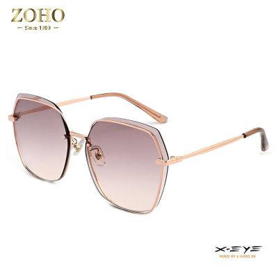 metal hexagon gradient color sunglasses eyewear suppliers