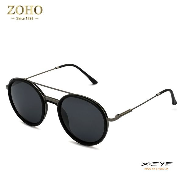 Metal Acetate Retro Style Round Sunglasses