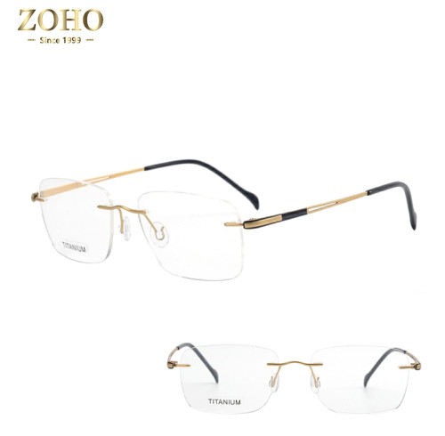 Titanium Customize Rimless Optical Frames Computer for Unisex