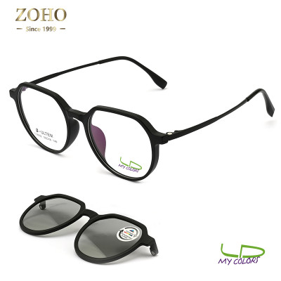 Clear Design Big Frames Eyewear Manufacturer TR Clip on Luxury Eyeglasses