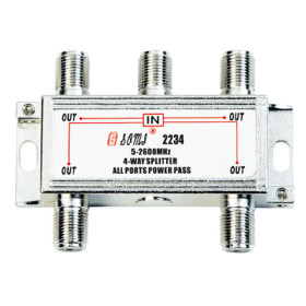 High-Quality Indoor 4-way Satellite Splitter（5-2400MHz）