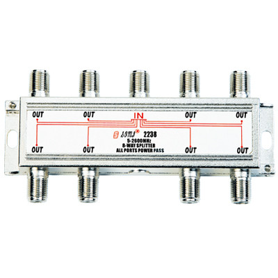 High-Quality Indoor 8-way Satellite Splitter（5-2400MHz）