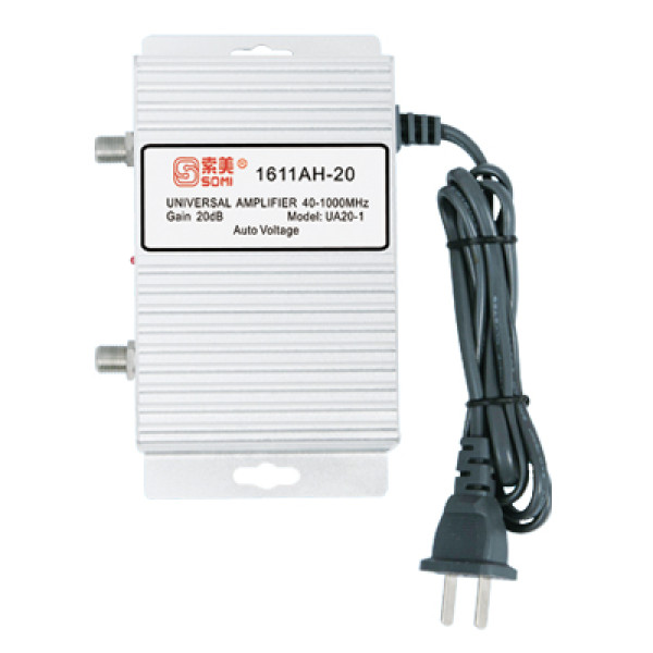 TV antenna amplifier, aluminium housing, Gain 20dB(for catv use)