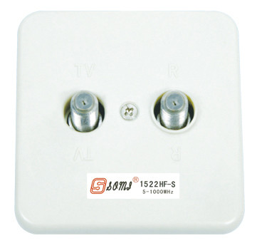 CATV wall Socket wall Outlet two F connector port 5~1000 MHz Double F connector port isolation