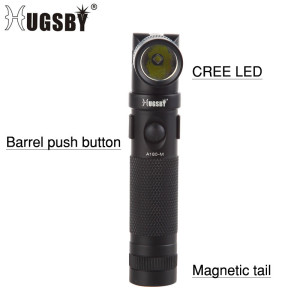 Hugsby magnetic base aluminum led light flashlight A180M