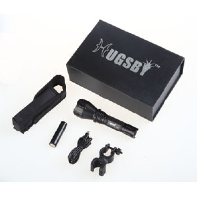Hugsby rechargeable aluminum led torchlight XML2 U2 V6