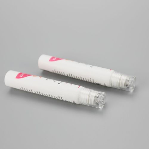 15g triple roller massage applicator ball plastic cosmetic tube with clear special screw cap