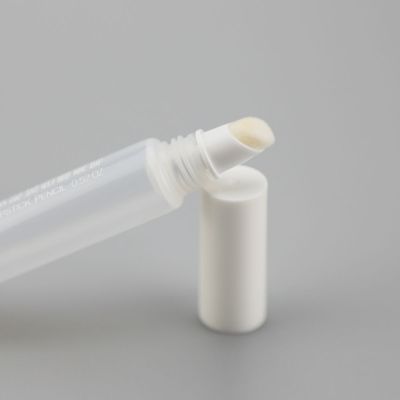 clear 0.52oz cosmetic soft lip gloss tube with soft spongy top