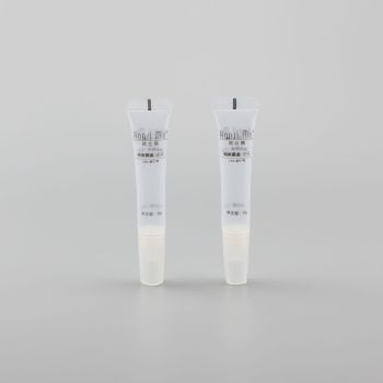 16mm 9g small capacity clear plastic long nozzle nano golden face mask tube with screw cap