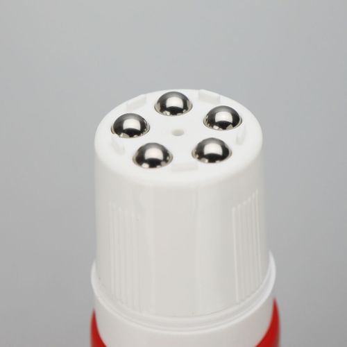 120g red essence oil body lotion cosmetic plastic tube with 5 metal roll on massage ball and cover