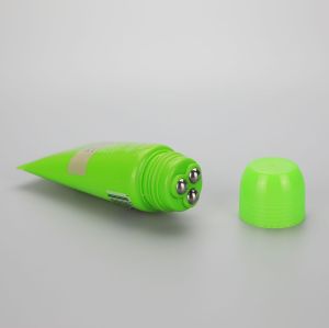 60g green scalp treatment high gloss cosmetic tube with triple massage roll on ball and a screw cap