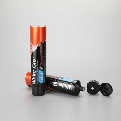40mm 150g ABL aluminum laminated empty toothpaste plastic tube with black flip top cap