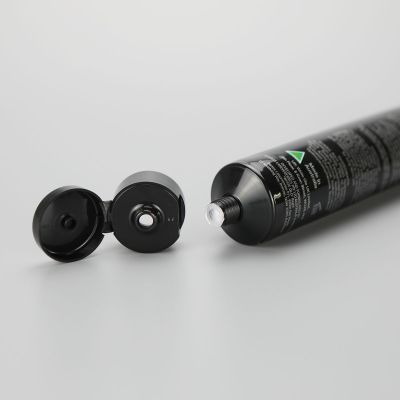 40mm 150g ABL aluminum laminated empty toothpaste plastic tube with black flip top cap