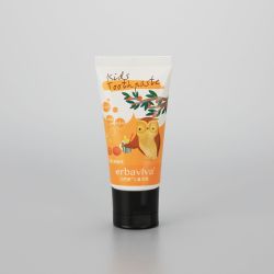 35mm 50g cute kids toothpaste plastic packaging empty tube with normal black flip top cap