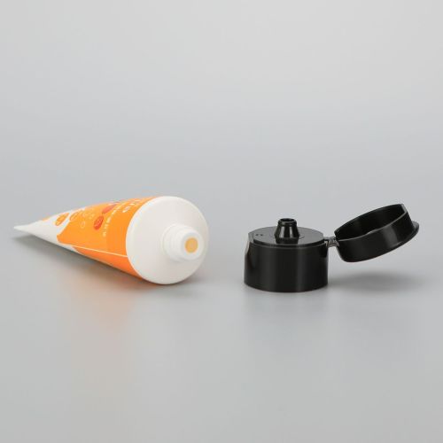 35mm 50g cute kids toothpaste plastic packaging empty tube with normal black  flip top cap
