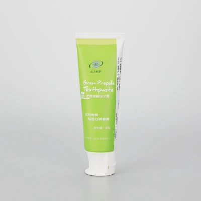 60g toothpaste tube hotel toothpaste tube plastic toothpaste packaging tube with Doctor flip top cap