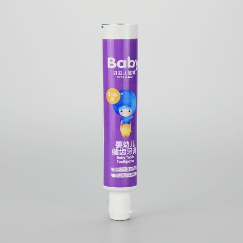 50g small diameter ABL baby kids toothpaste empty plastic packaging tube with cute flip top cap