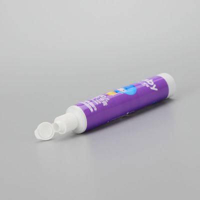 50g small diameter ABL baby kids toothpaste empty plastic packaging tube with cute flip top cap