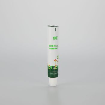 15g skin care vanilla cream ABL aluminum cosmetic plastic packaging tube with small white screw cap