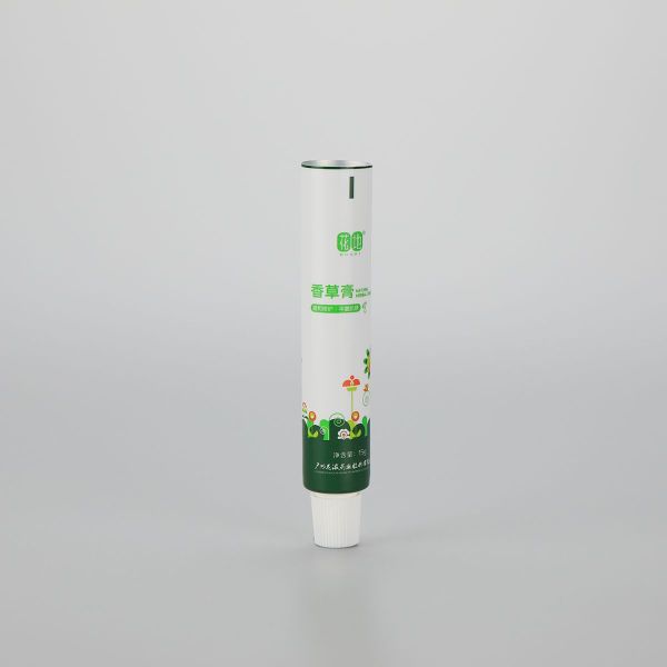 15g skin care vanilla cream ABL aluminum cosmetic plastic packaging tube with small white screw cap