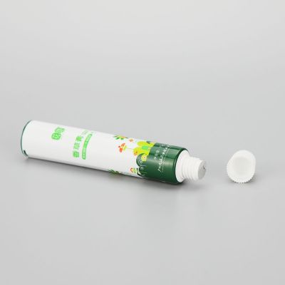 15g skin care vanilla cream ABL aluminum cosmetic plastic packaging tube with small white screw cap