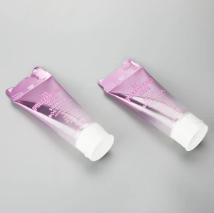 D40mm 3.5oz/100g PBL cute plastic transparent purple hand cream tube with special shape sealing