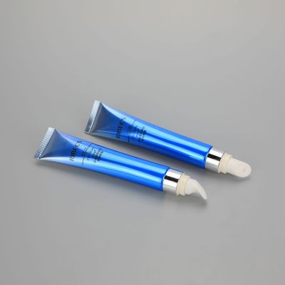 Custom 15g lip gloss container lip balm tube cosmetic laminated tubes with slant lip applicator