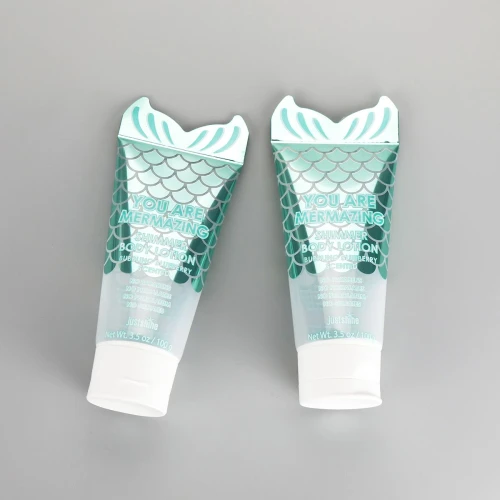 D40mm 3.5oz/100g cute gradient green specail sealed tube hand cream tube hot stamping tube