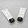 100g empty oval plastic cosmetic tubes for facial cleanser with black flip cap