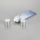 100g gradient grey aluminum plastic cosmetic facial cleanser tube with silver screw cap
