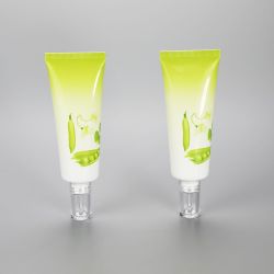 50ml gradient green cosmetic plastic squeeze tubes for essential oil tubes with dropper applicator
